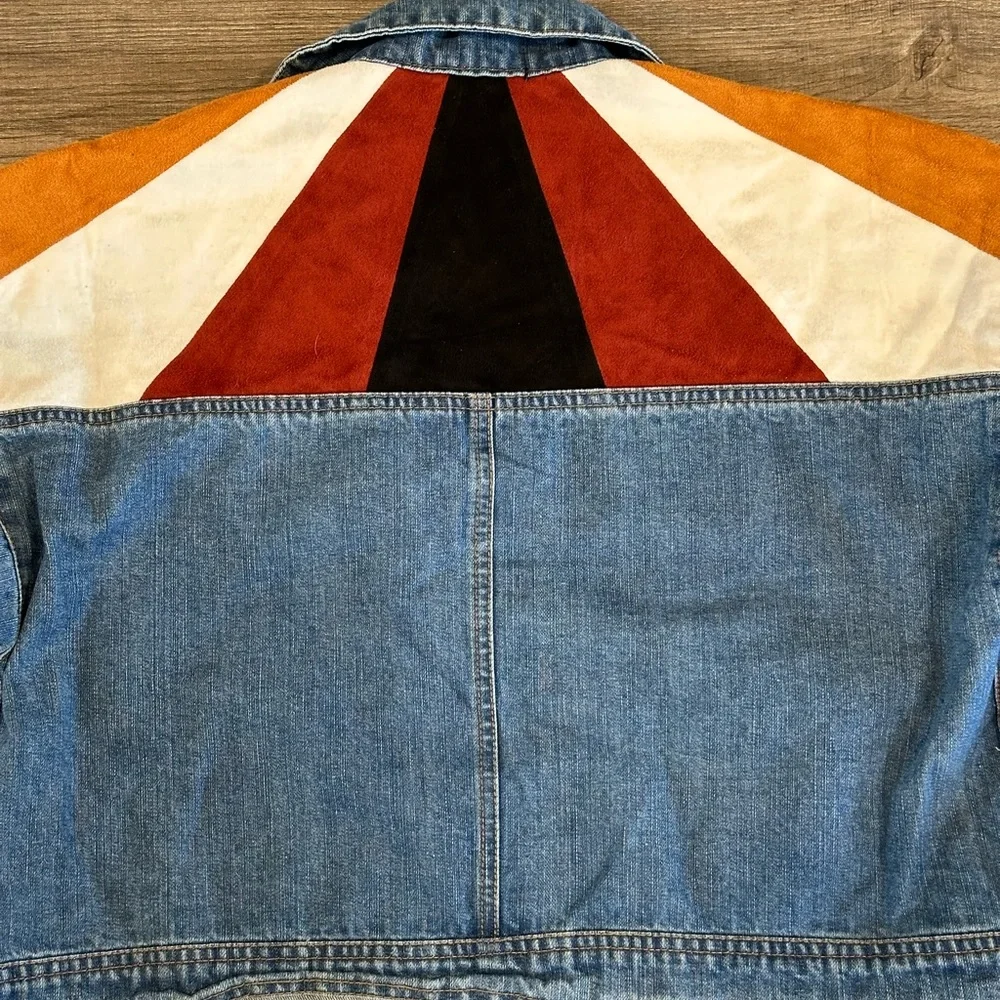 Forever 21 Blue Denim Jacket with Black Label - Picture 4 of 4